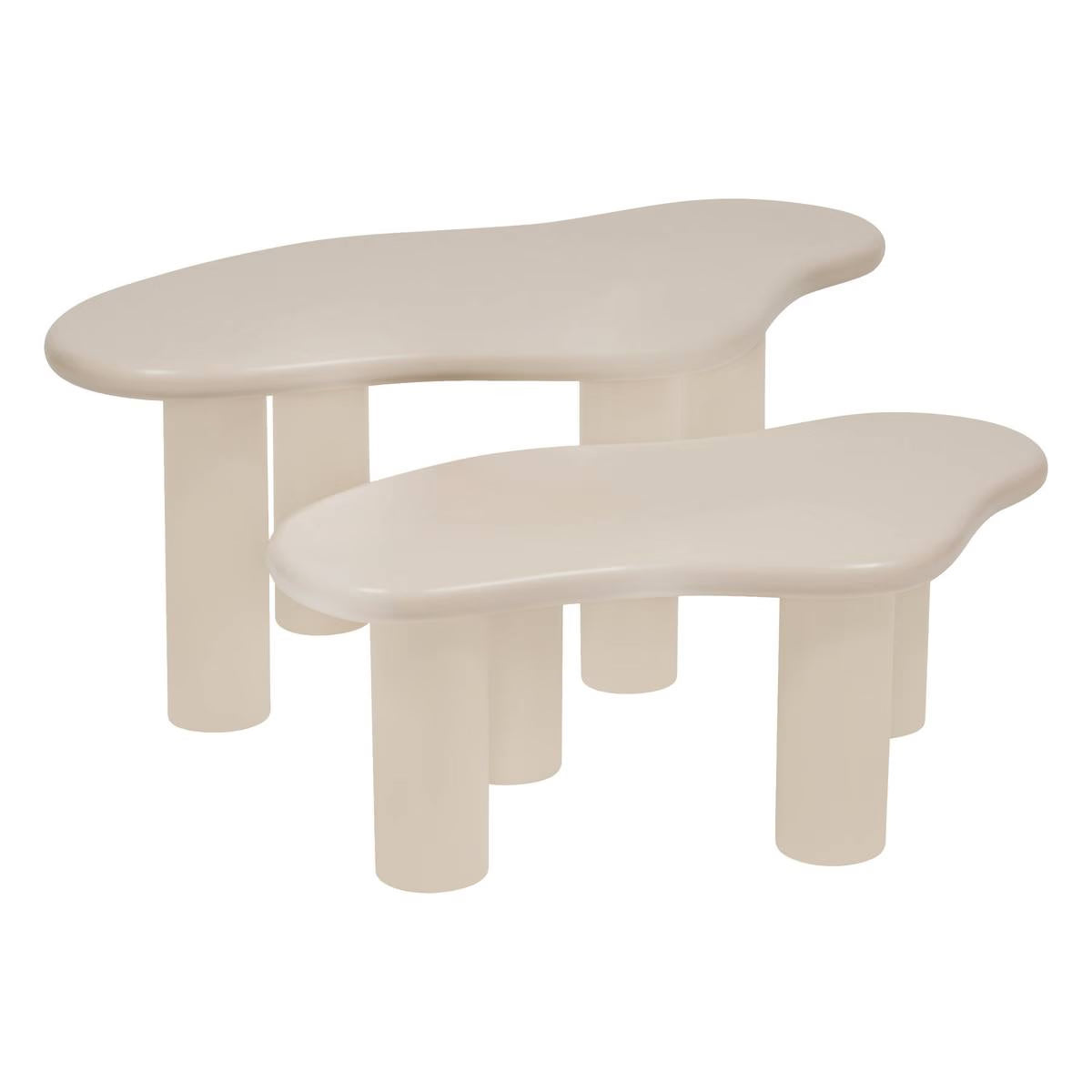 Masă de cafea Atmosphera Olao 2, Ivory, 2 buc.