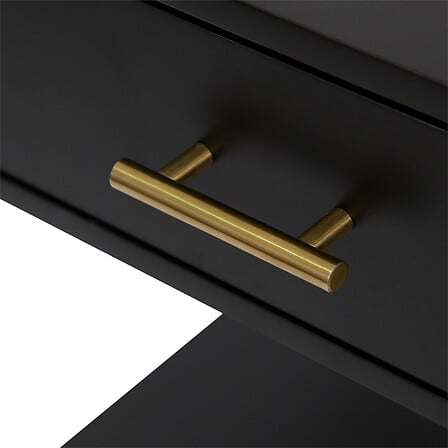 Birou Atmosphera Tedy, 2 sertare, MDF, Negru