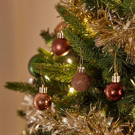 Коледни топки за елха atmosphera Colorama de Noël, Бронз, Комплект 18 бр., 3 cm