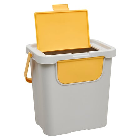 Кош за отпадъци 5five, PP рециклирана пластмаса, 24L, Сив