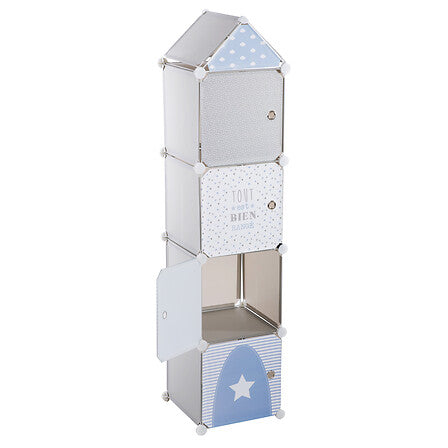 Детски шкаф за съхранение atmosphera Tower, 4 отделения, 34x140x32 cm