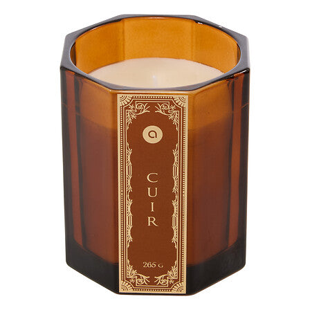 Ароматна свещ atmosphera Lucien, Кожа, 265 г, Тъмночервена