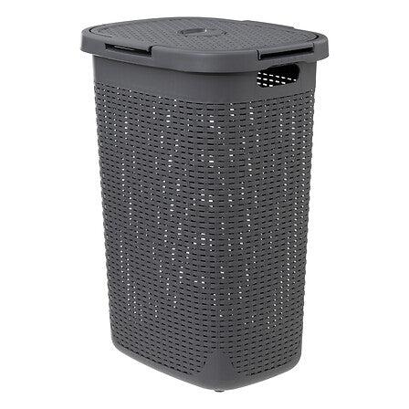 Кош за пране 5five, Полипропилен, 60L, Сив