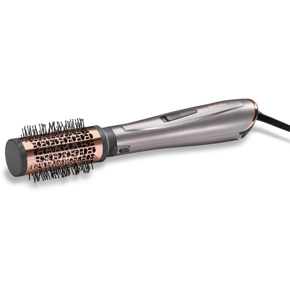 Perie electrică de păr Babyliss Air Style AS136E, 1000 W, acoperire ceramică, 2 setări de temperatură, 4 accesorii, gri