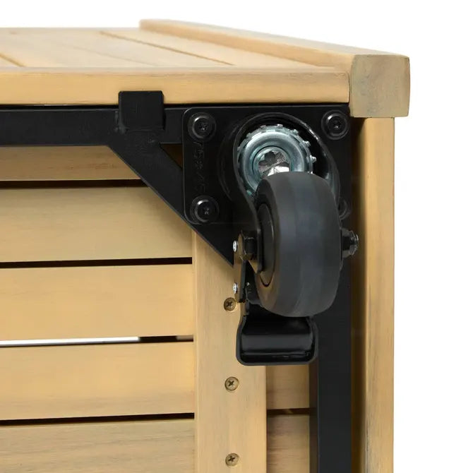 Модул с 2 врати за външна кухня Hesperide Magma, Акация и алуминий, 100x50x86 cm