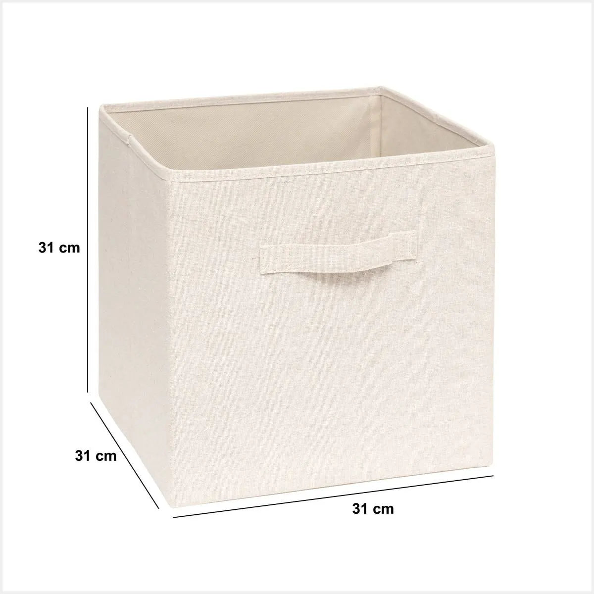 Cutie de depozitare 5five Mix & Modul Tidy Box, Poliester, Bej, 31x31 cm