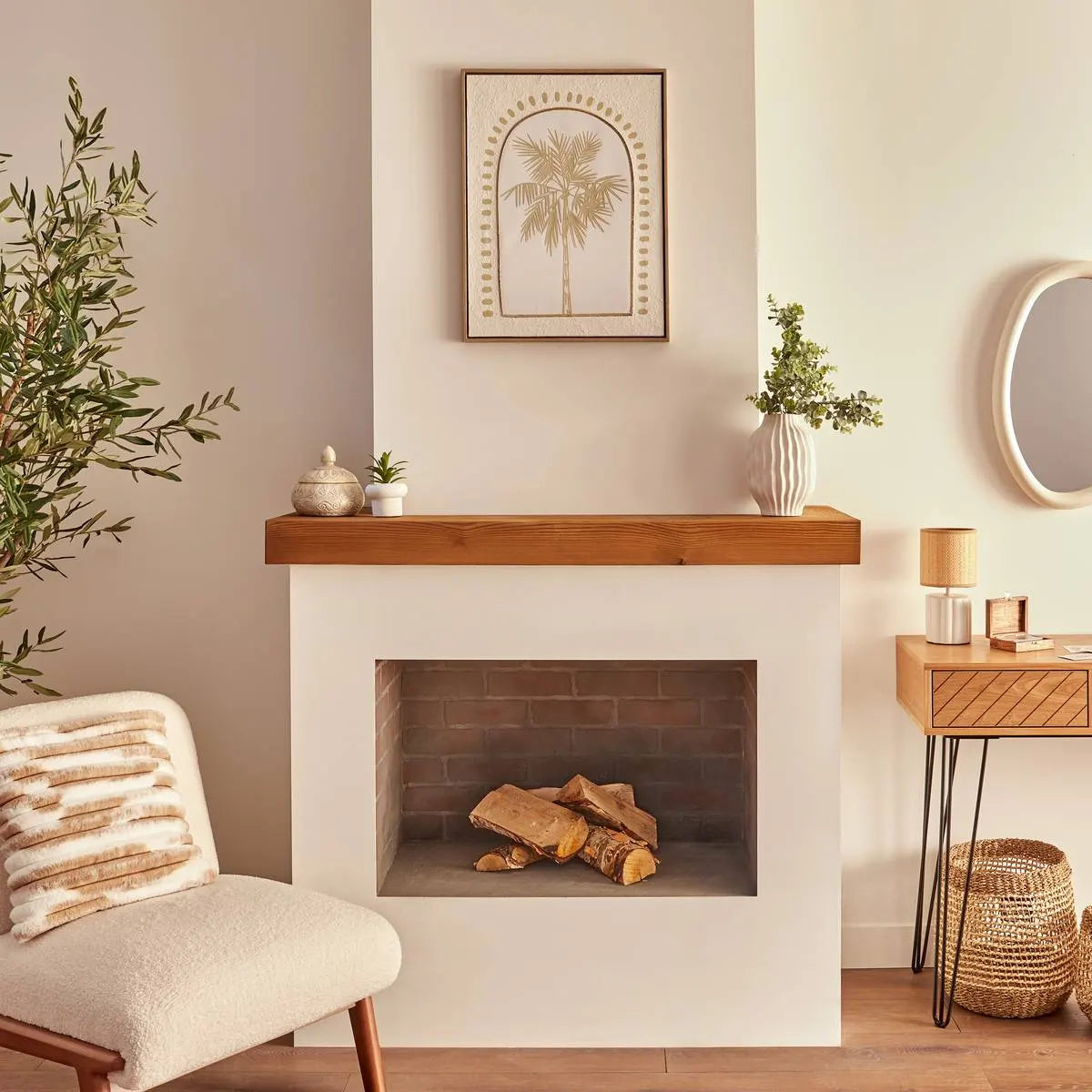 Τρισδιάστατος πίνακας atmosphera Meryl, φοίνικας 45x60 εκ., όψη αλουμινίου