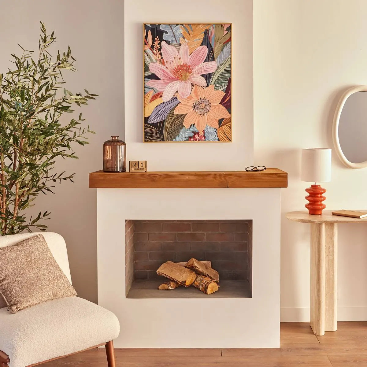 Πίνακας atmosphera Daisy, τύπωμα σε καμβά 58x78 εκ., χρυσά λουλούδια