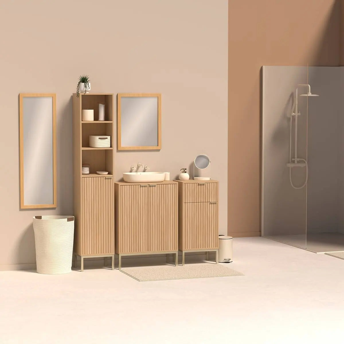 Set de coșuri de depozitare 5five pentru Ficus, 3 buc.