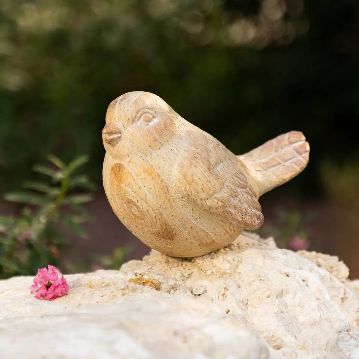 Διακοσμητικό αγαλματίδιο atmosphera Birdy, ρητίνη, μπεζ, 14 εκ.