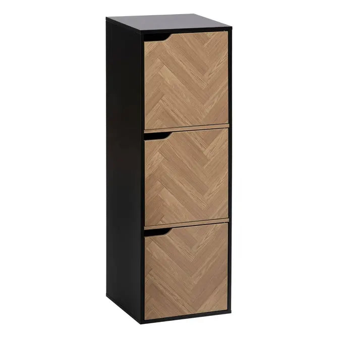 Рафт 5five Mix'n Door Chevrons, 3 отделения, Черен