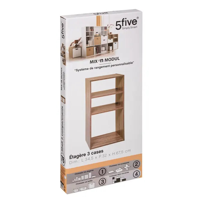 Рафт 5five Mix'n Modul, 2+1 отделение, MDF, 35x32x68 cm