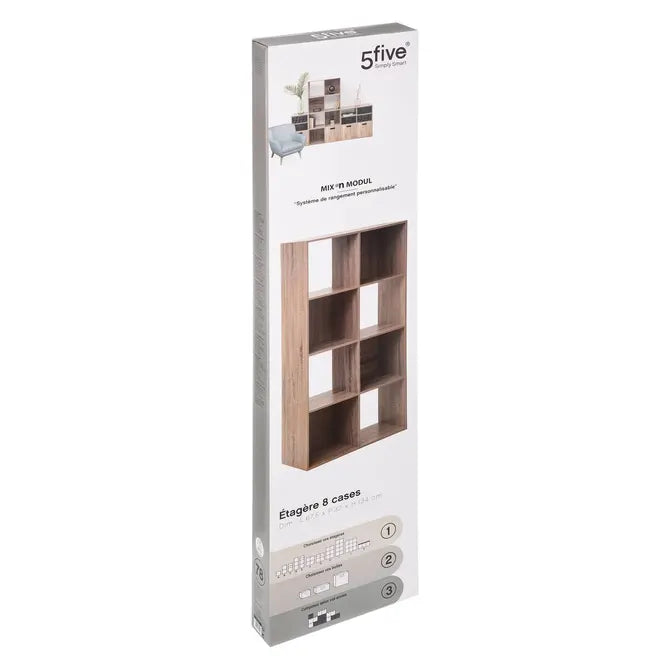 Рафт 5five Mix'n Modul, 8 отделения, MDF, 68x32x134 cm