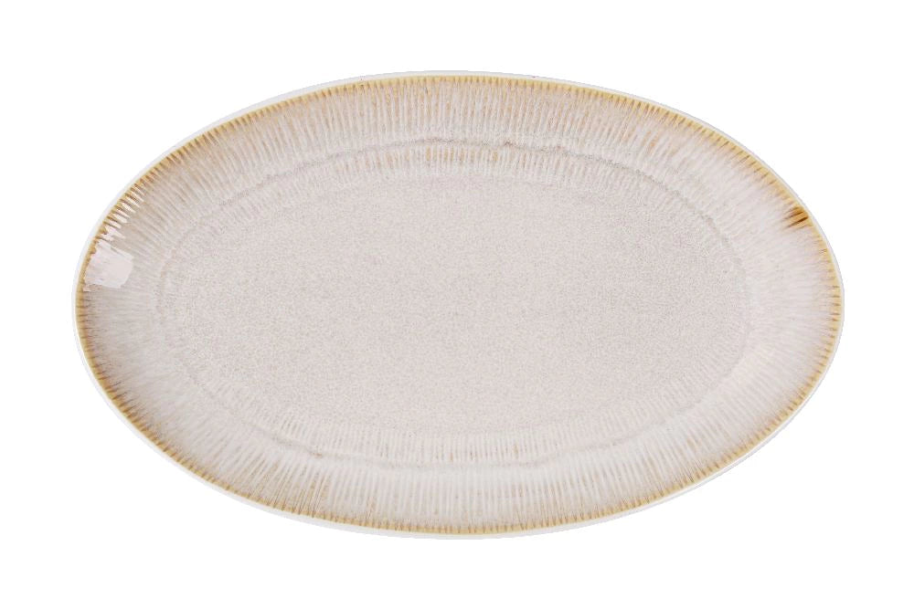 Плато овал LA MEDITERRANEA Calobra Cream, 34x21 cm, порцелан