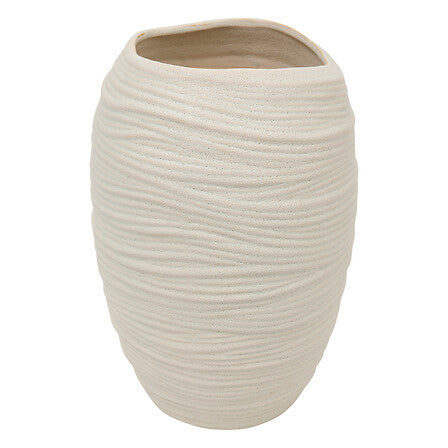Vază Atmosphere Prudi, ceramică, albă, 32 cm