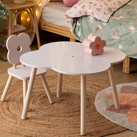 Scaun pentru copii Atmosphera Flower, MDF, roz