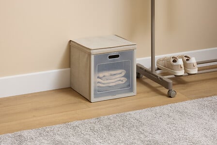 Кутия за съхранение 5five Cube'n Door, Картон, Бежова, 30.5 cm