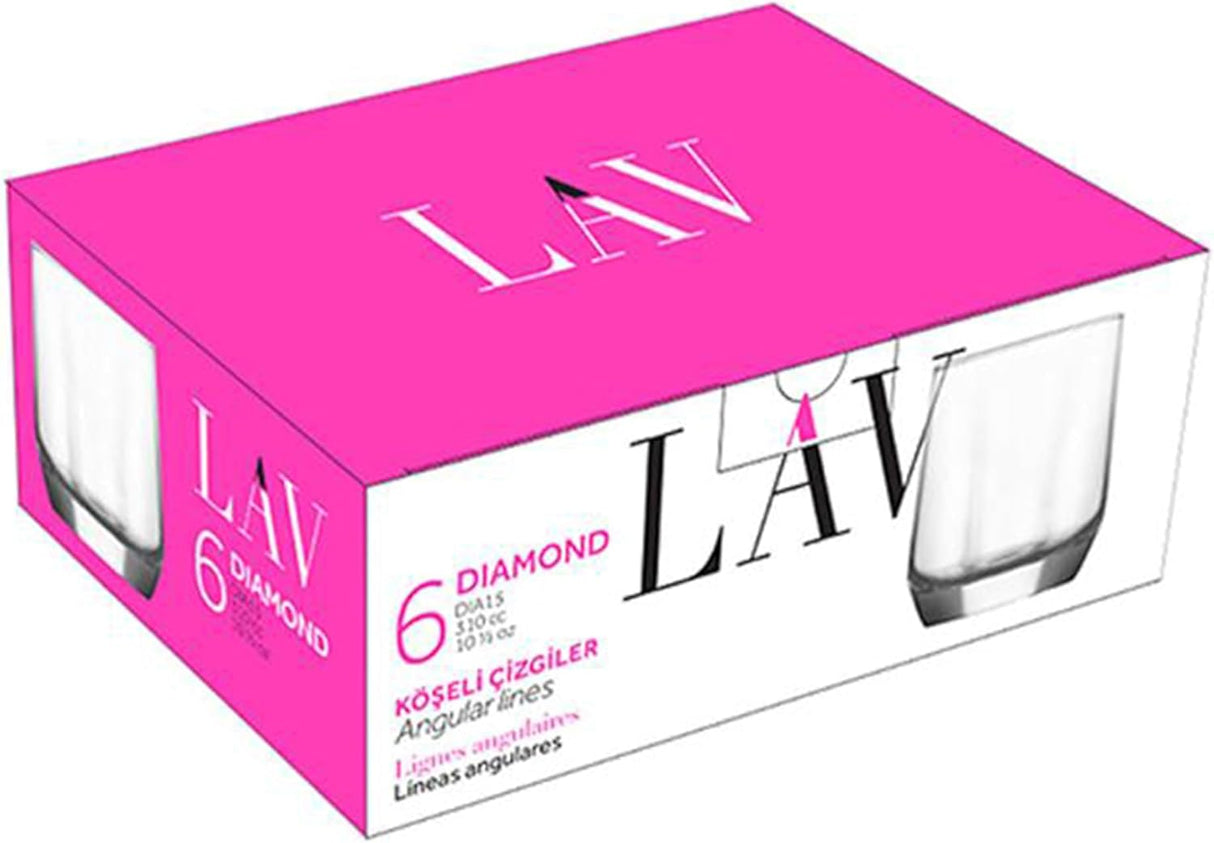 Set pahare whisky LAV Diamond, 310 ml, 6 buc.