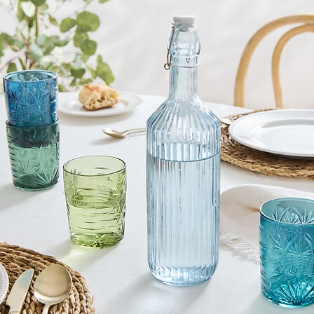 Комплект 4 чаши Secret De Gourmet Ayla, Синьо стъкло, 35 cl
