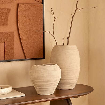 Vază Atmosphere Prudi, ceramică, albă, 32 cm