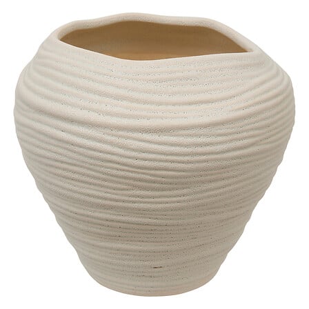 Vază Atmosphere Prudi, ceramică, albă, 20 cm