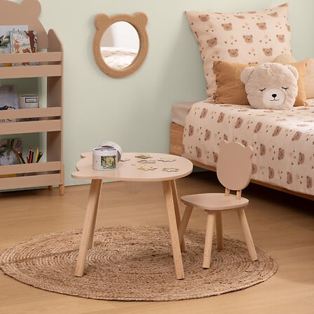 Παιδική καρέκλα atmosphera Douceur Organic Bear, MDF, καφέ