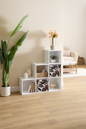 Стълбовиден рафт 5five Mix'n Modul, MDF, Бял, 102 cm
