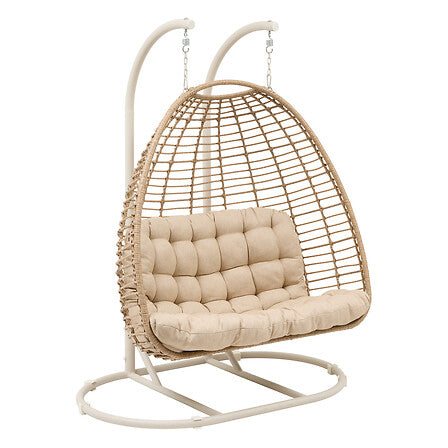 Ajar loveseat 2 seats woven resin clay