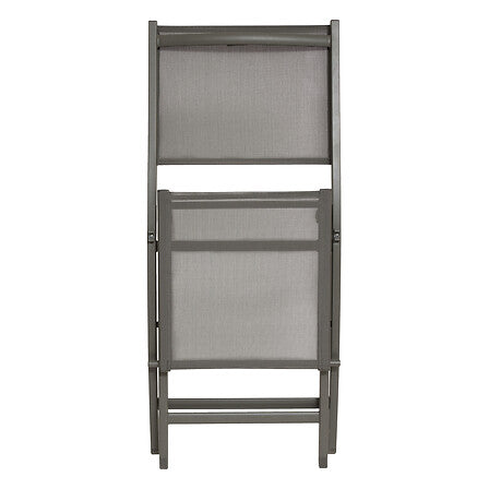 Folding chair Essentia aluminum pewter