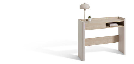 Конзолна маса 5five Roundy, MDF, 100 cm, Слонова кост