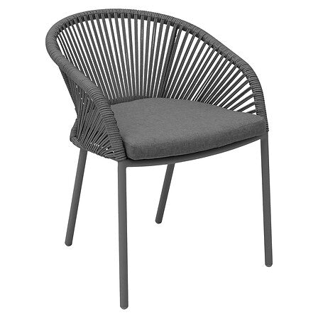 Armchair Oryon aluminum pewter
