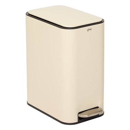 Кош за боклук с педал 5five Delta Slim, Метал, 20L, Глина