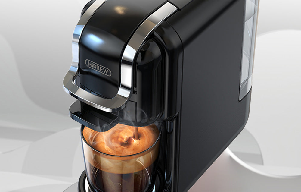 Espressor multifuncțional 5 în 1 Hibrew H2B pentru cafea măcinată, capsule Nespresso, Dolce Gusto, Lavazza, capsule Espresso, K-cup, 1450 w, 19 bar, negru