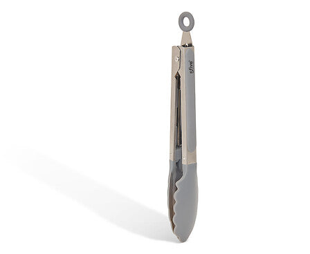 Кухненски щипки 5five Essentials, Неръждаема стомана, 27.5 cm, Черни
