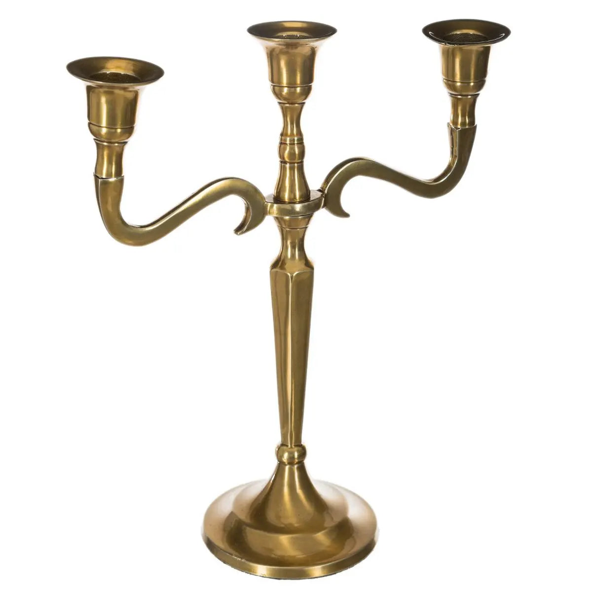 Sfeșnic cu 3 brațe, atmosferă, metal, 27 cm