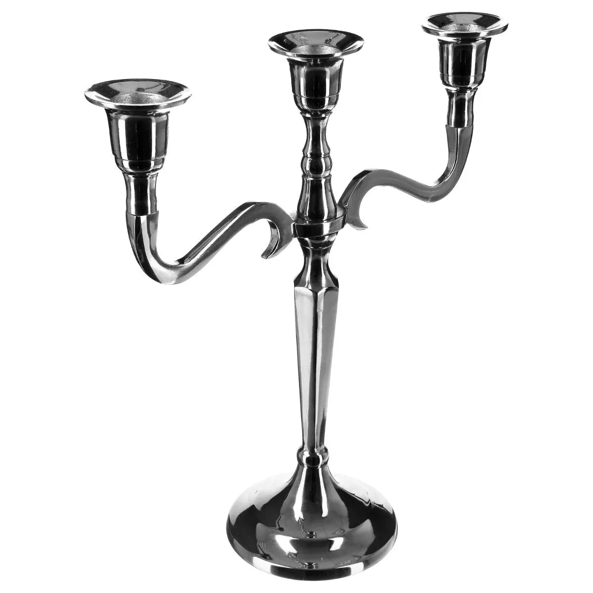 Sfeșnic cu 3 brațe, atmosferă, metal, 27 cm