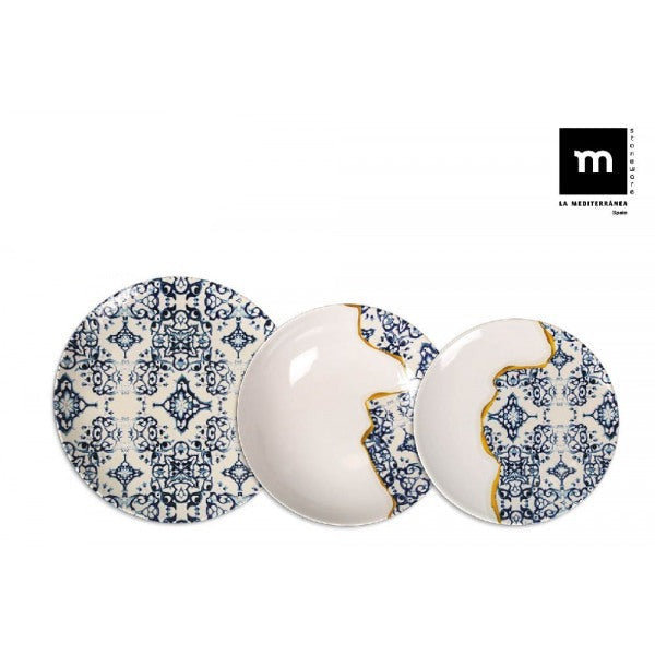 Set de masă LA MEDITERRANEA Faura, 12 piese, porțelan