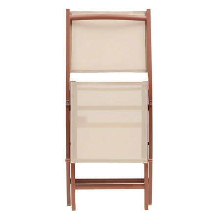 Folding chair Essentia aluminum linen mahogany
