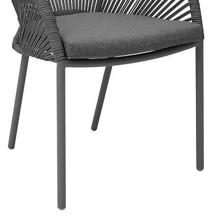 Armchair Oryon aluminum pewter