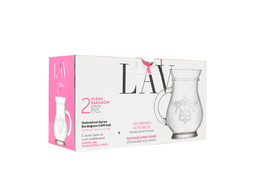 Set carafe limonadă LAV Ayran, 330 ml, 2 buc.