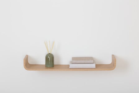 Стенна полица FIVE Fixy, Извита, MDF, 80 cm, Бежова