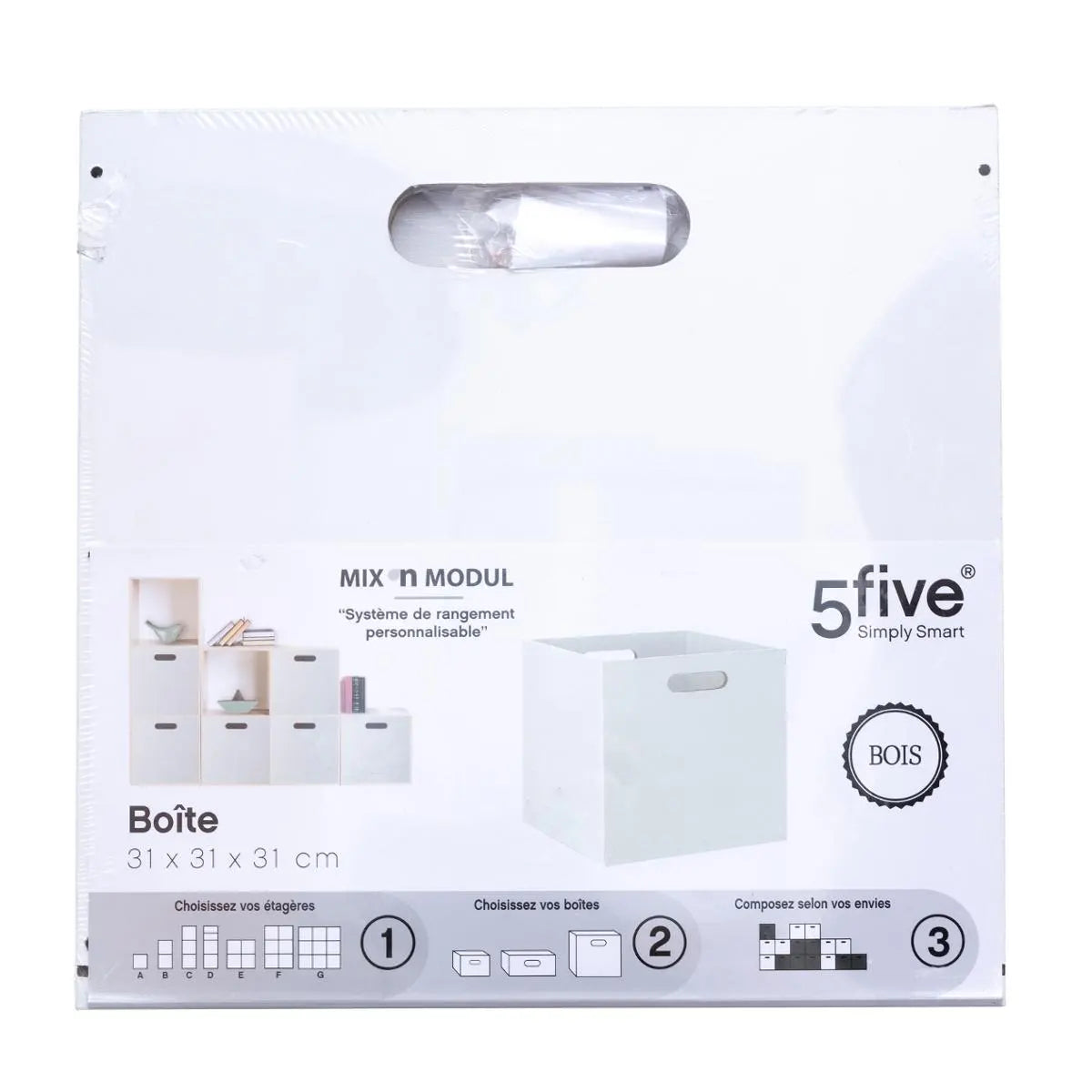Cutie de depozitare 5five Mix & Modul, Lemn, 31x31 cm