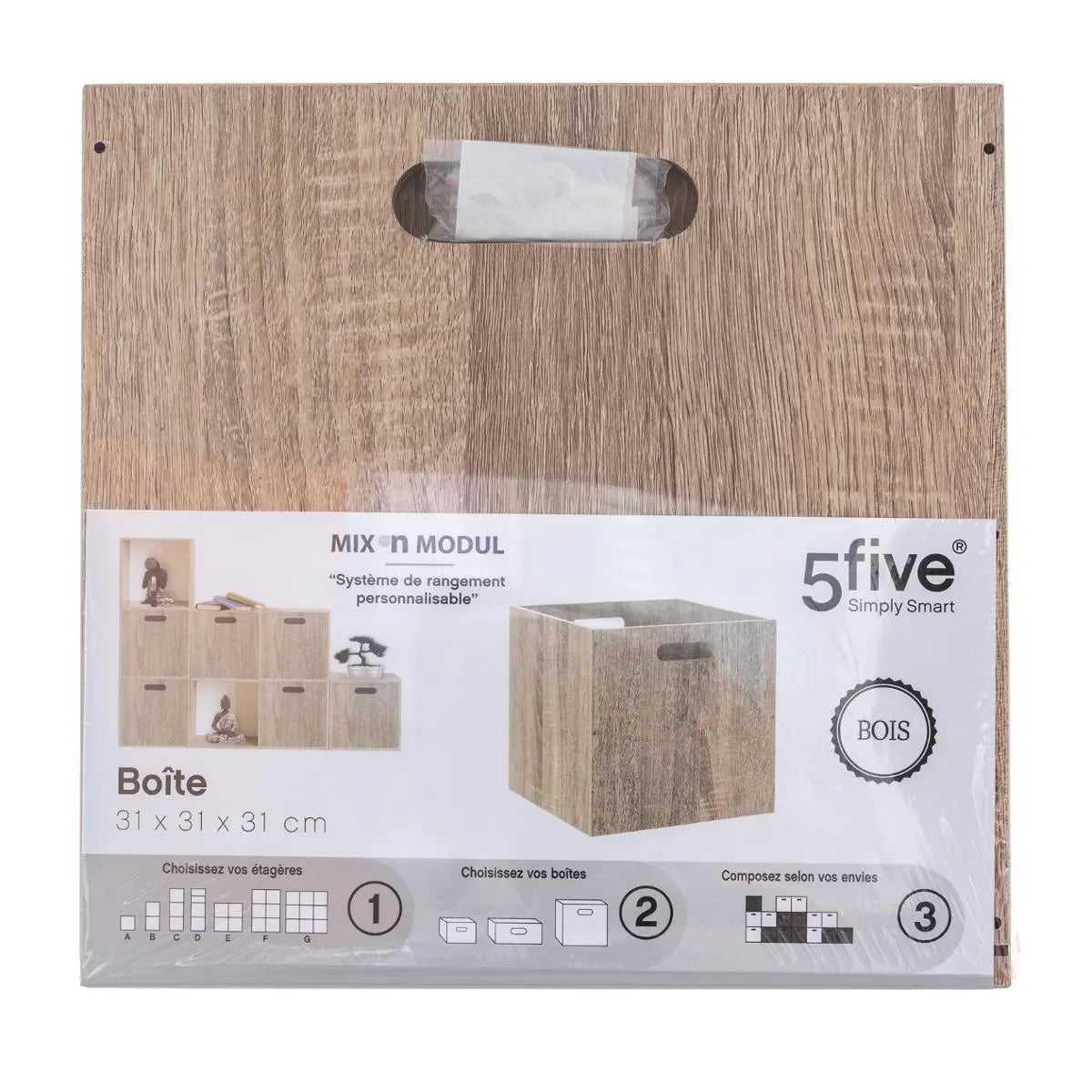 Cutie de depozitare 5five Mix & Modul, Lemn, 31x31 cm