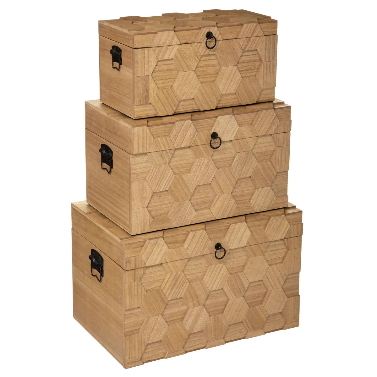 Set cutii depozitare Atmosphera Artys, 3 buc, L.47/53/60 cm, MDF