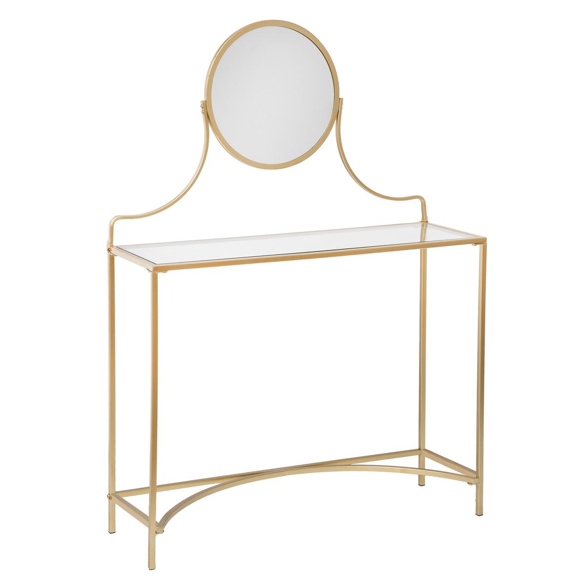 Masă consolă cu oglindă Atmosphera Artif, 98 cm, Metal