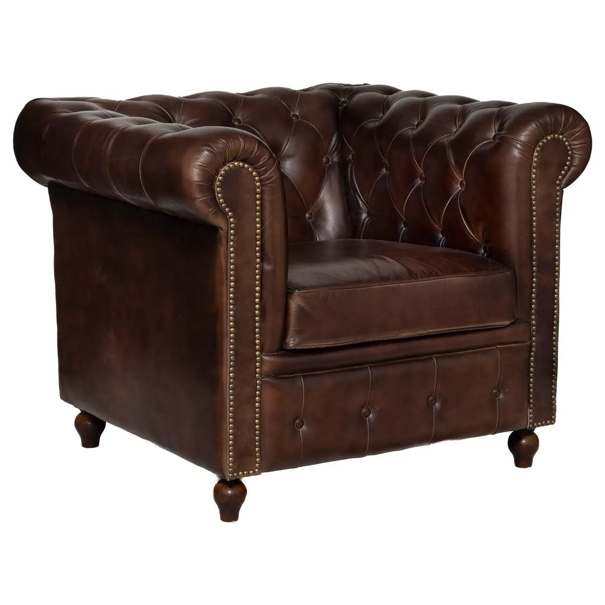Fotoliu Atmosphera Chester, piele, maro