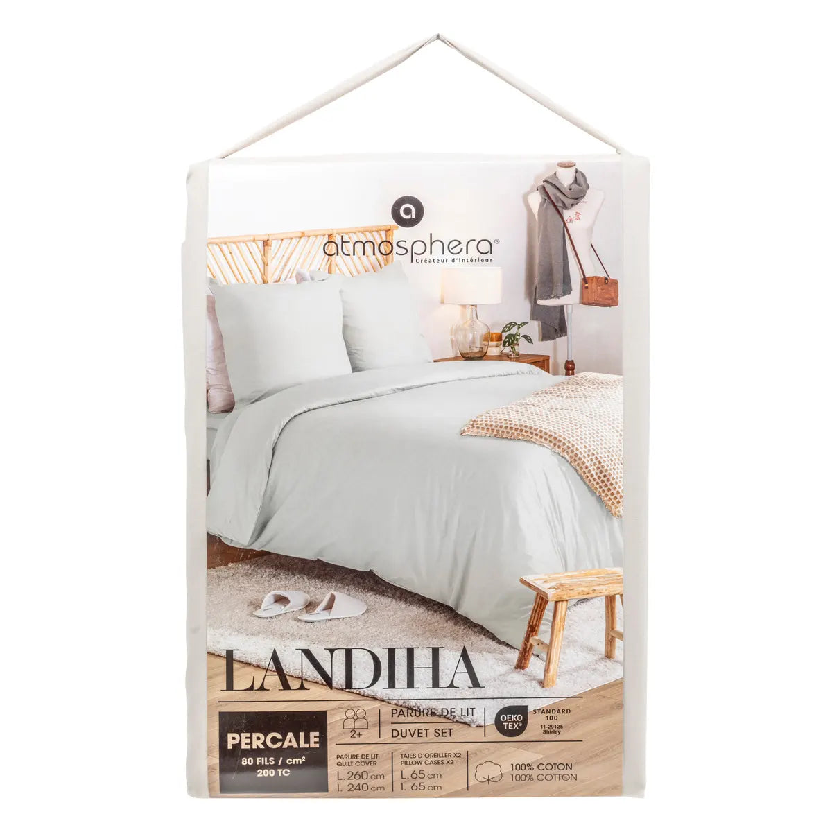 Lenjerie de pat Atmosphera Landiha, Percale, 260x240 cm