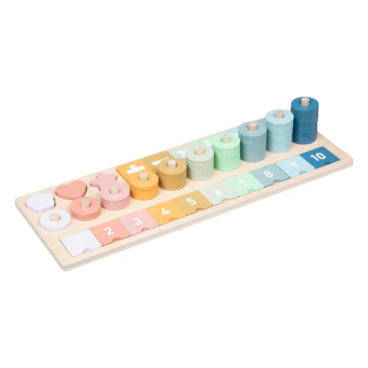Puzzle matematic din lemn pentru copii, Atmosphera, pin