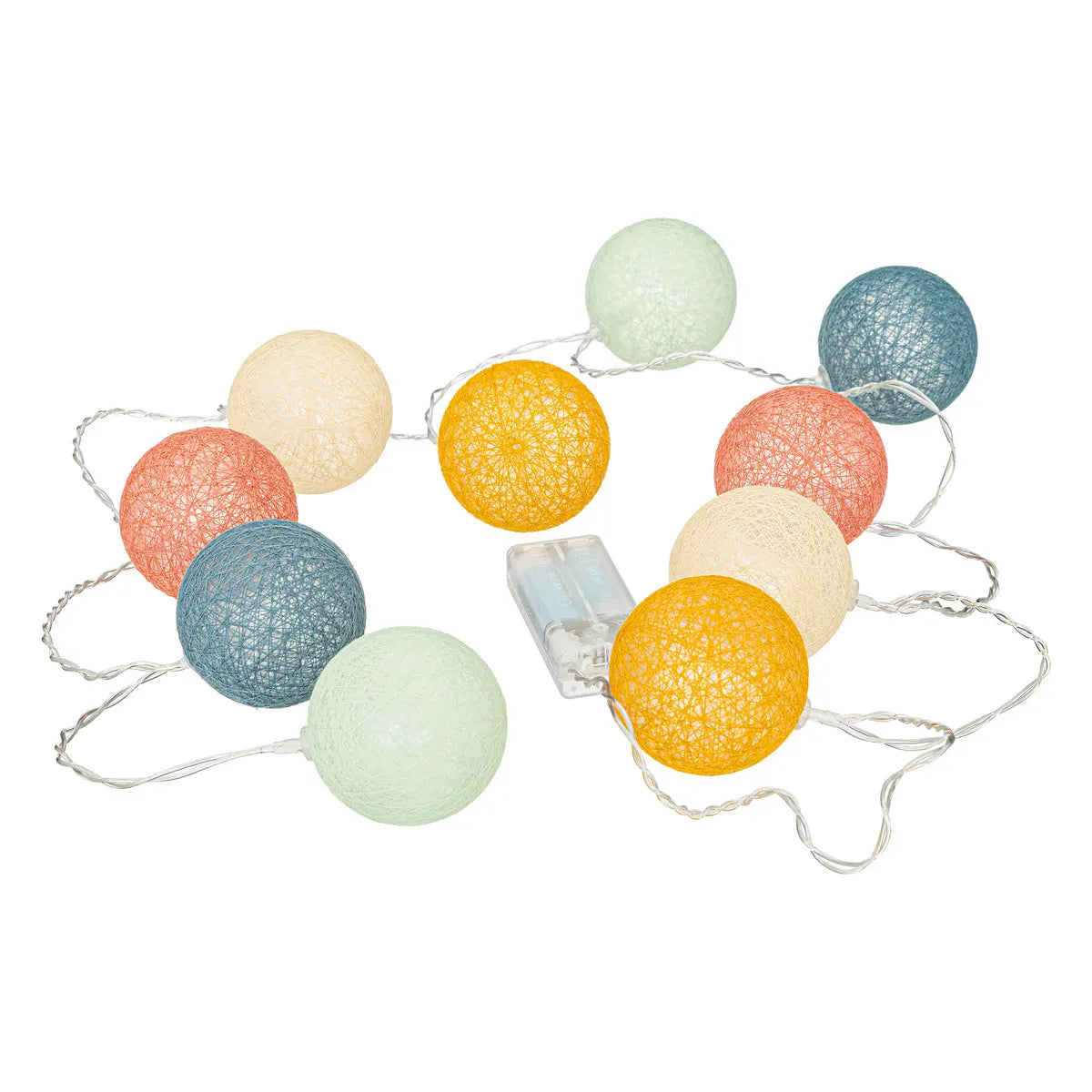 Ghirlandă luminoasă cu baterii pentru copii Atmosphera Oya, 10 bile, 175 cm, multicoloră