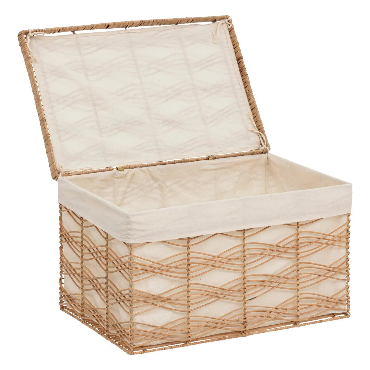 Set de cutii de depozitare Atmosphera Rosy, Rattan, 3 buc.